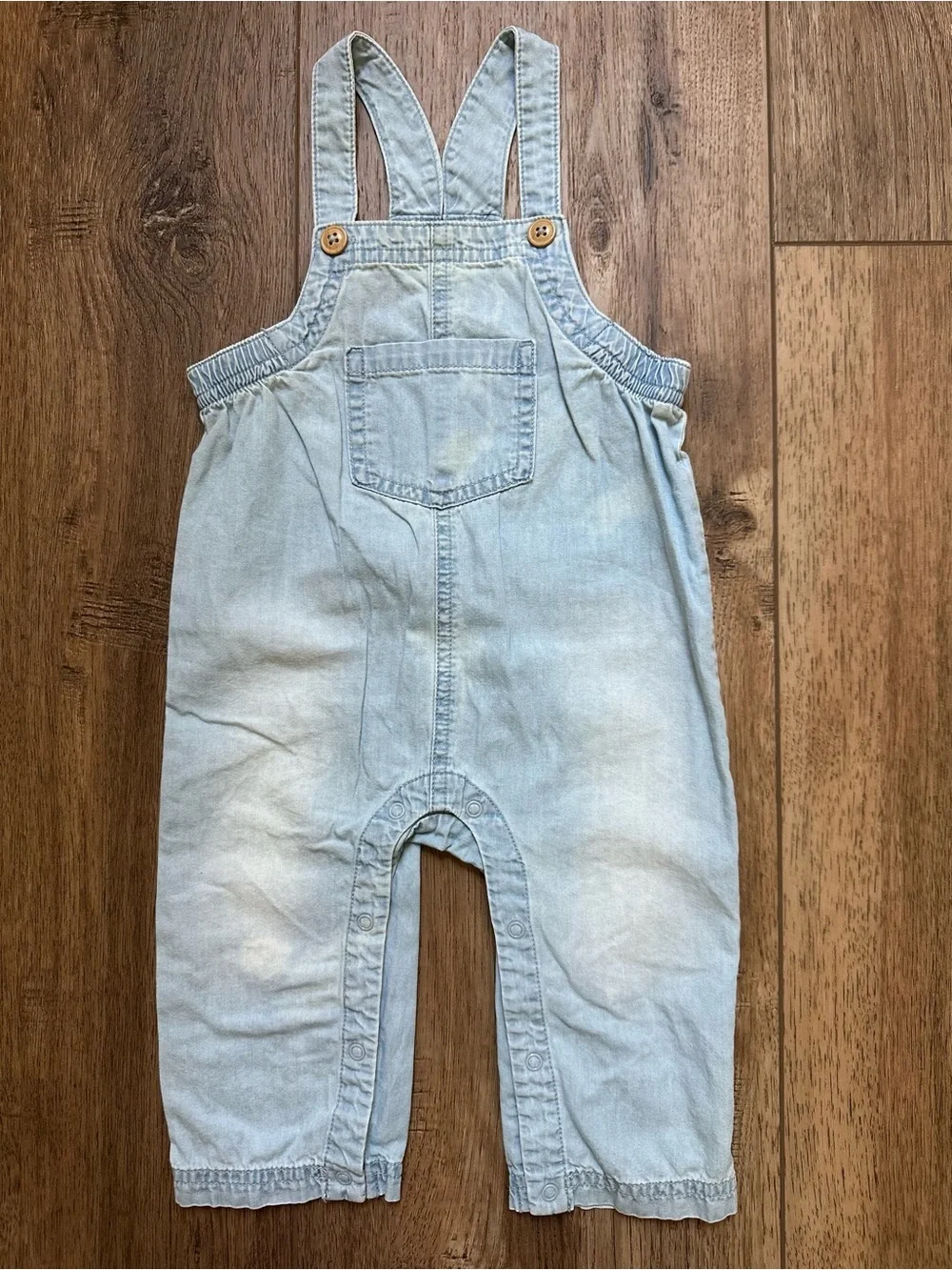 NEW! Cat &‎ Jack Infant Chambray Overalls, Unisex, Soft, Buttons, Casual, 6-9m